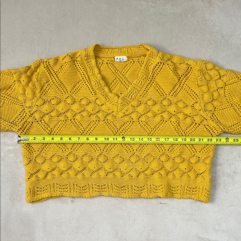 POL Crochet Cropped Sweater. Women’s Size Small - Picture 7 of 7